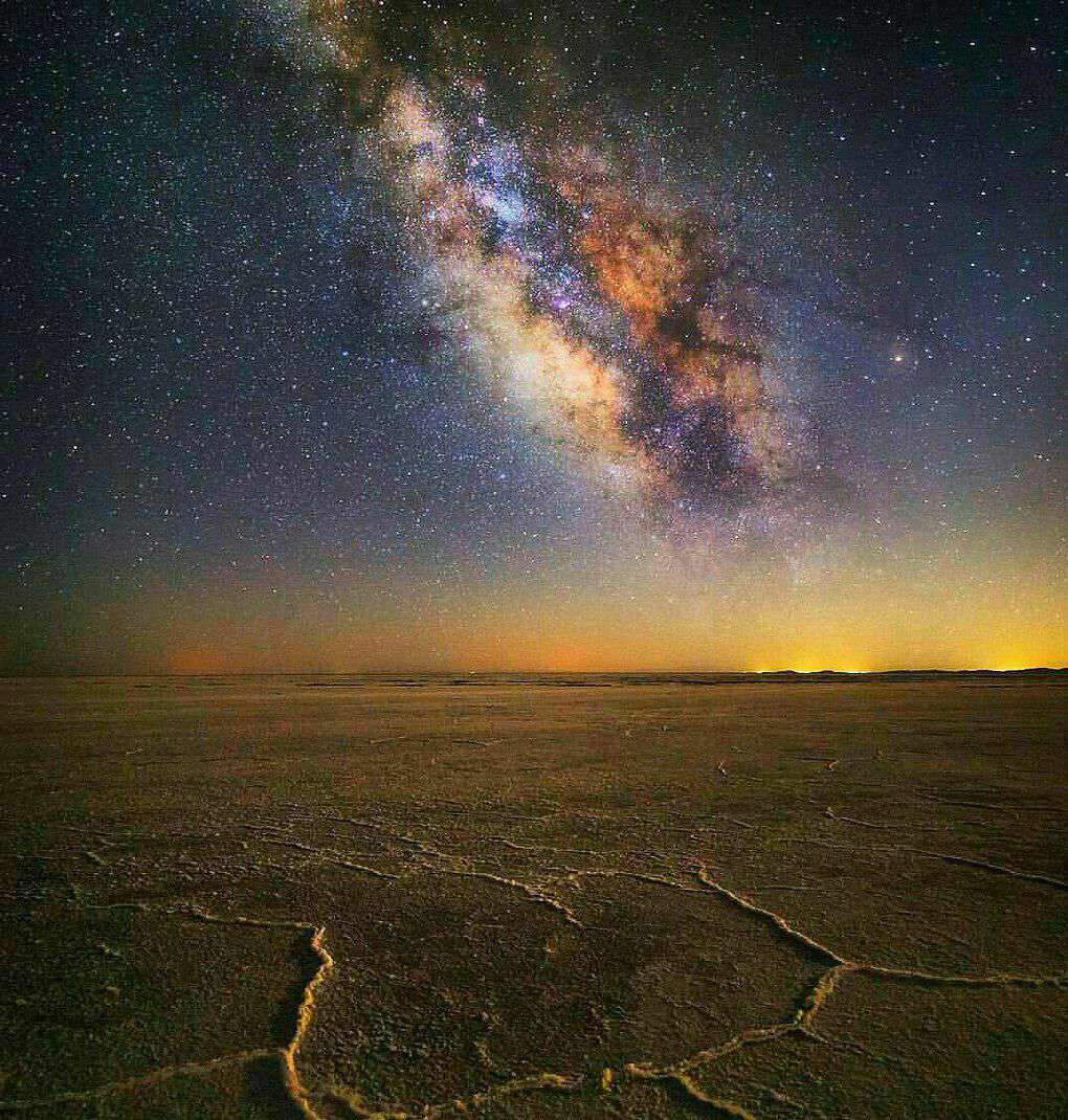 نمایی زیبا از کهکشان راه شیری- کویر خارا در اصفهان